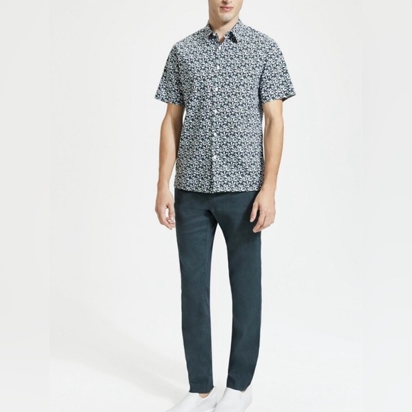Theory Abstract Print Irving Short Sleeves Shirt - Picture 2 of 11